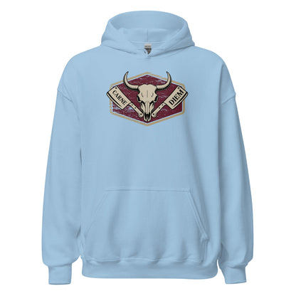 Carne Diem Bull Skull Meat Eater Emblem Hoodie - Inken Image