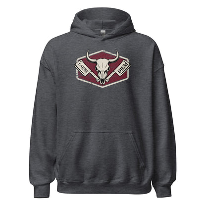 Carne Diem Bull Skull Meat Eater Emblem Hoodie - Inken Image