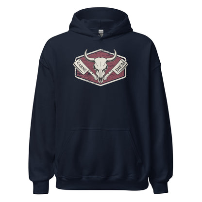 Carne Diem Bull Skull Meat Eater Emblem Hoodie - Inken Image