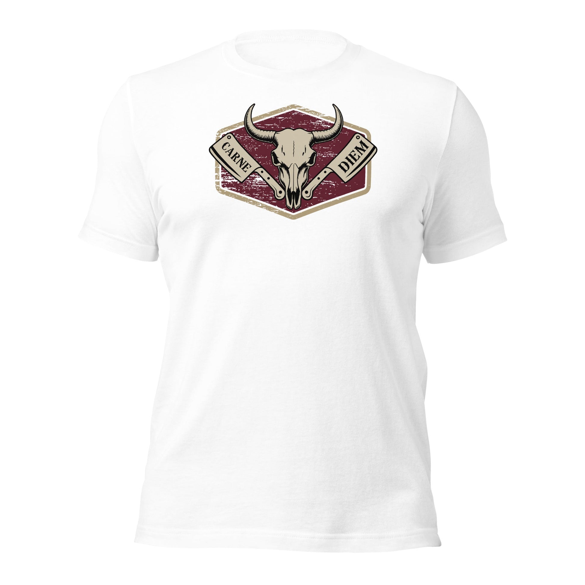 Carne Diem Bull Skull Meat Eater Emblem T-Shirt - Inken Image