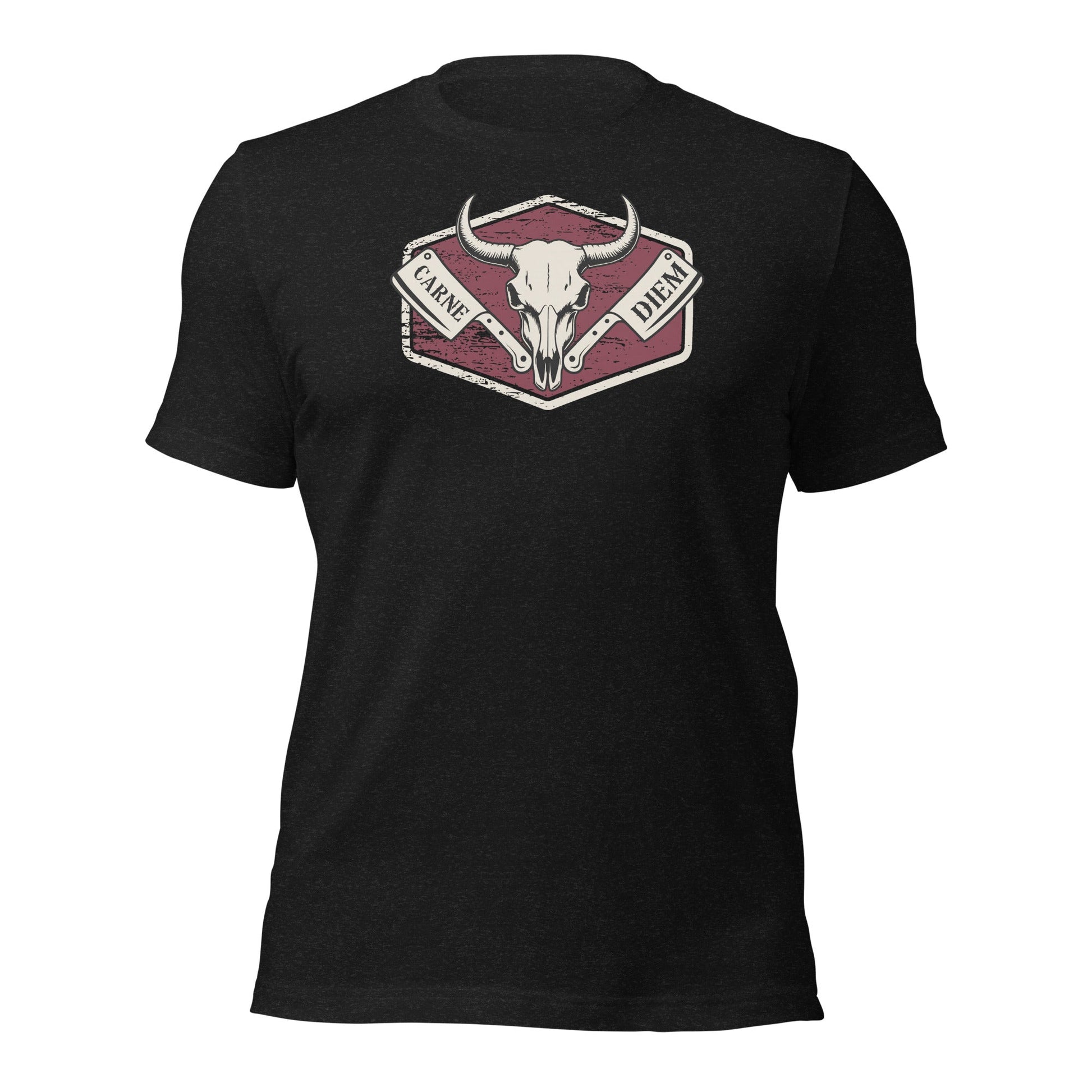 Carne Diem Bull Skull Meat Eater Emblem T-Shirt - Inken Image