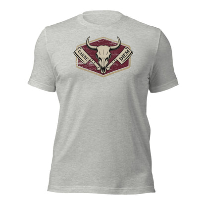 Carne Diem Bull Skull Meat Eater Emblem T-Shirt - Inken Image