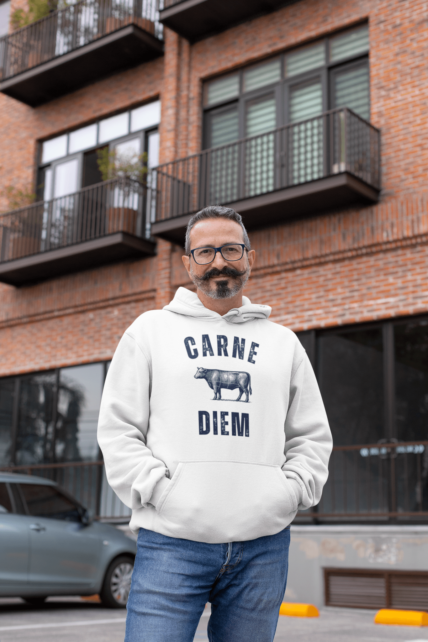 Carne Diem Grill Masters Vintage Butcher Chart Hoodie - Inken Image