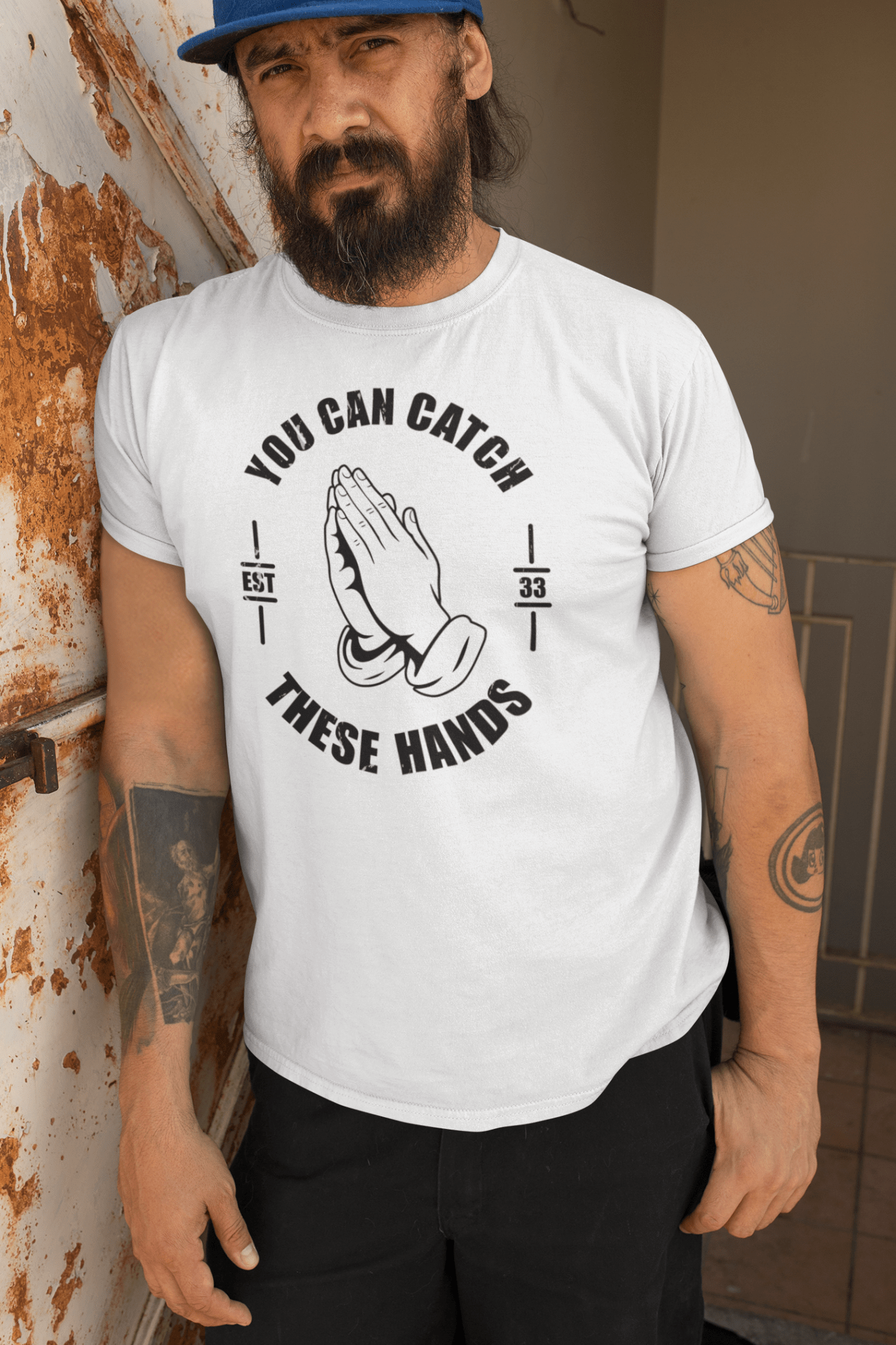 Catch These Hands Prayer Parody T-Shirt - Inken Image