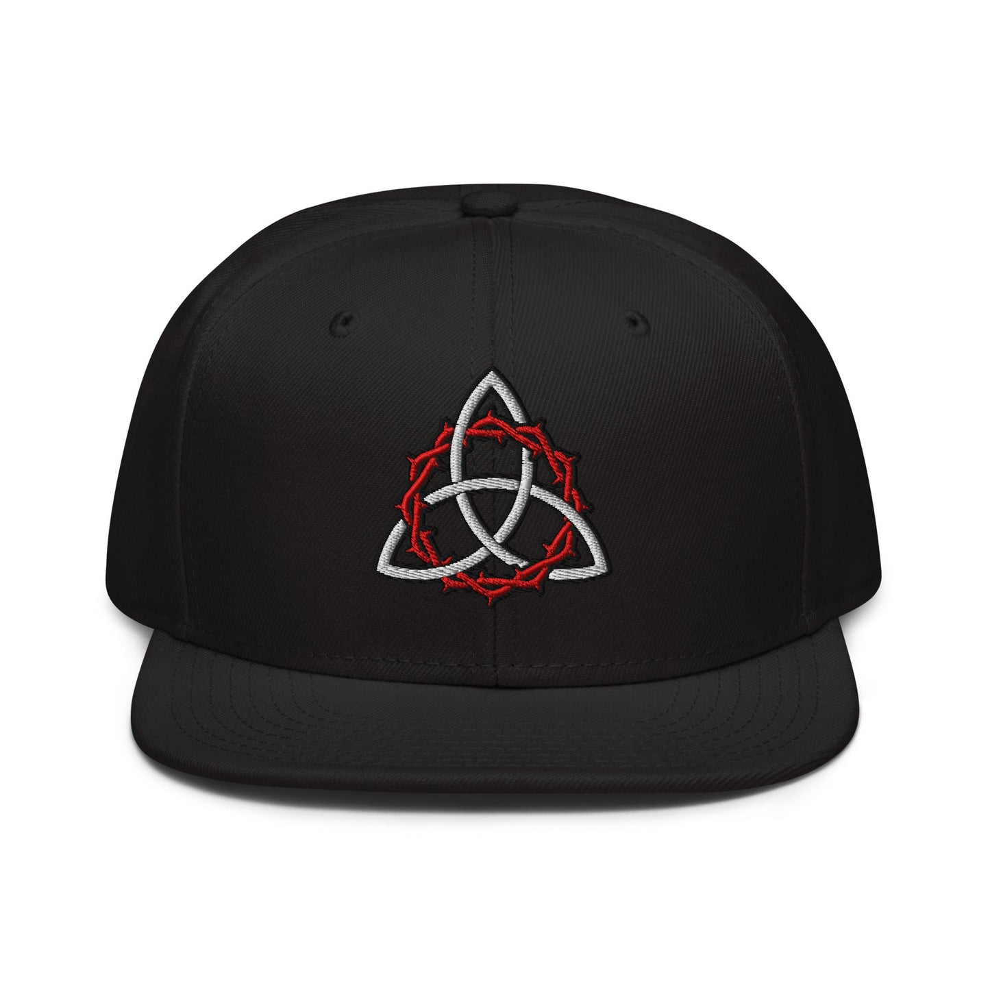 Celtic Trinity Knot Crown Of Thorns Flat Embroidery Snapback - Inken Image