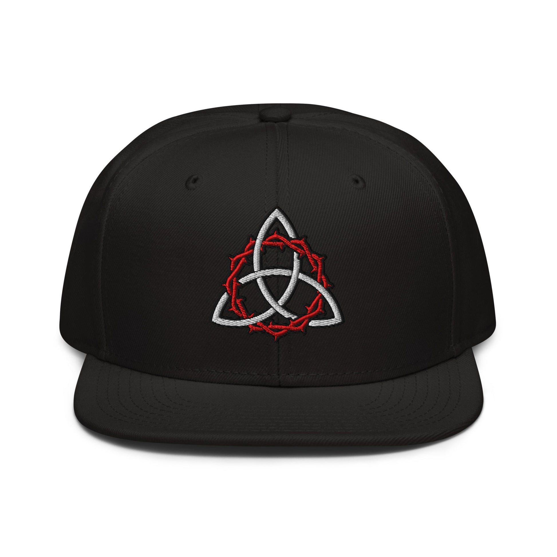 Celtic Trinity Knot Crown Of Thorns Flat Embroidery Snapback - Inken Image
