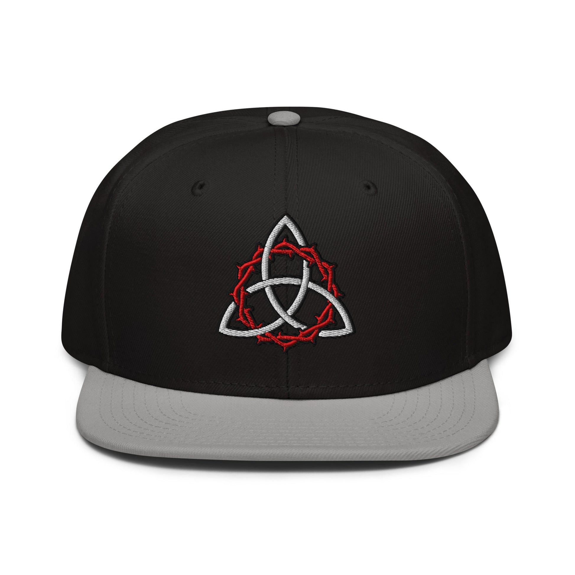 Celtic Trinity Knot Crown Of Thorns Flat Embroidery Snapback - Inken Image