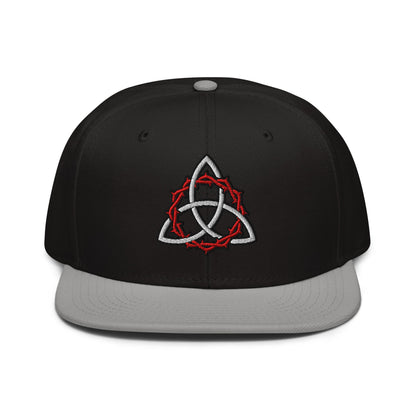 Celtic Trinity Knot Crown Of Thorns Flat Embroidery Snapback - Inken Image