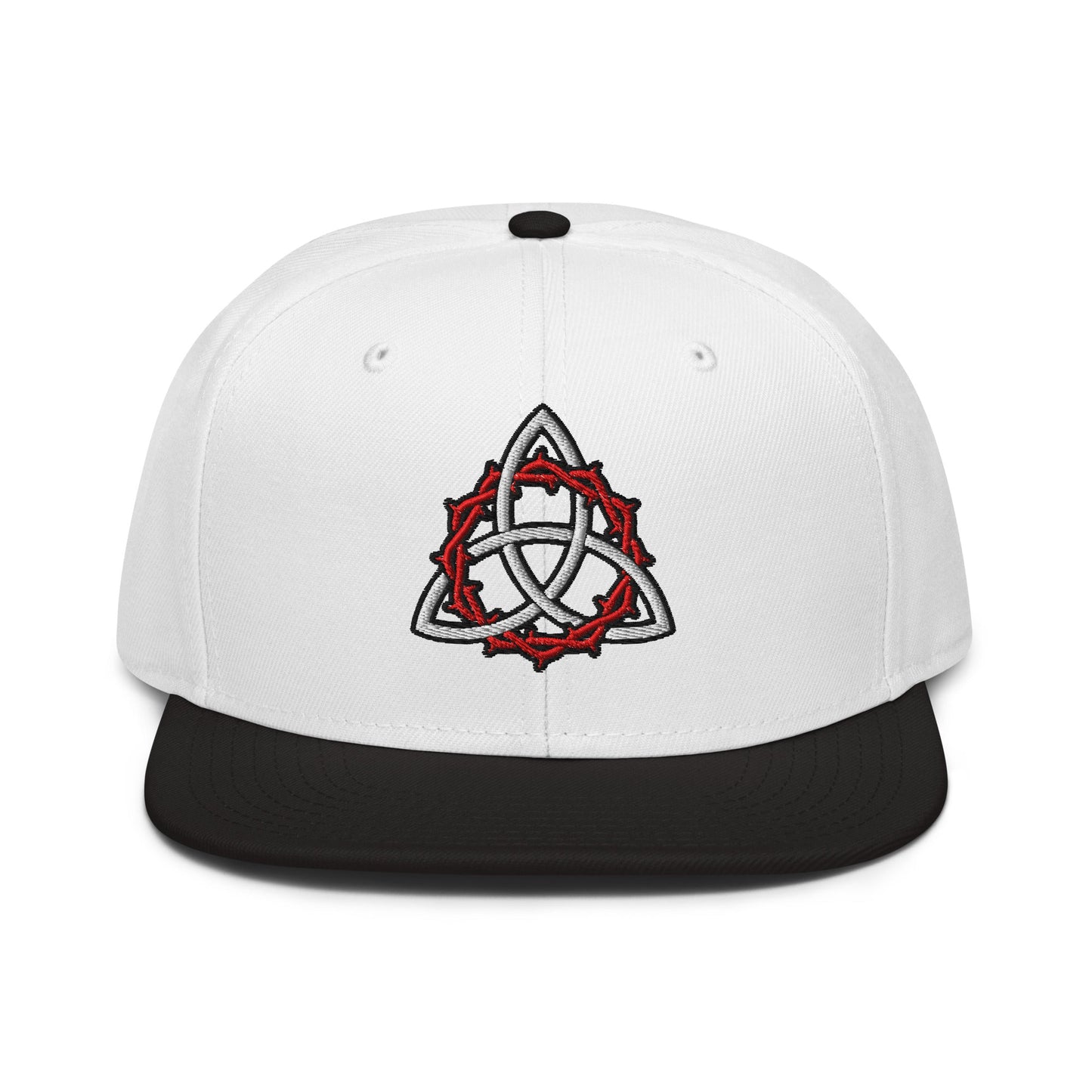 Celtic Trinity Knot Crown Of Thorns Flat Embroidery Snapback - Inken Image