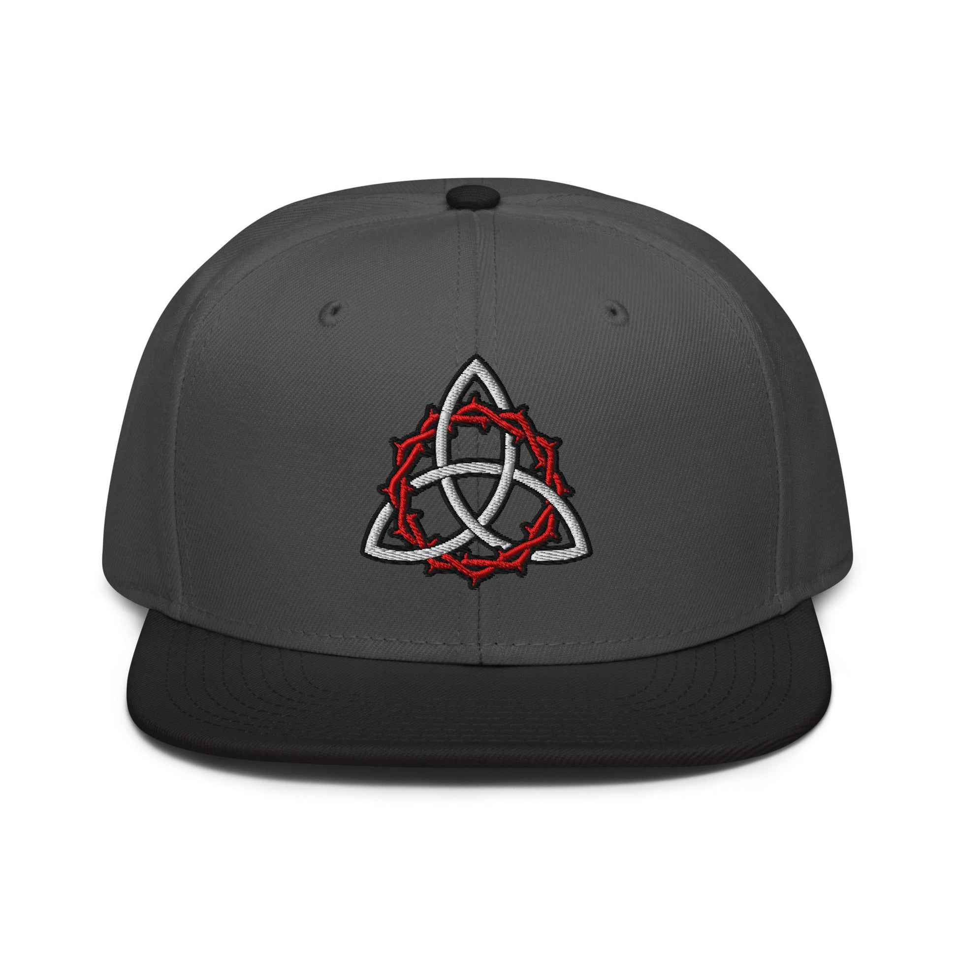 Celtic Trinity Knot Crown Of Thorns Flat Embroidery Snapback - Inken Image