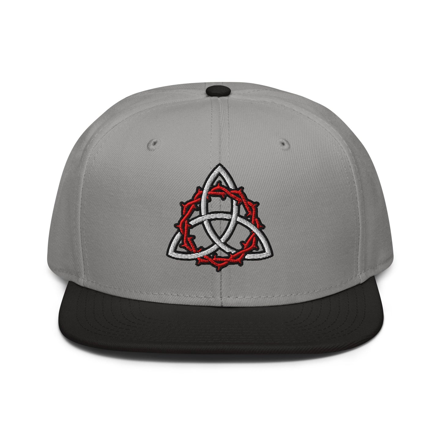 Celtic Trinity Knot Crown Of Thorns Flat Embroidery Snapback - Inken Image