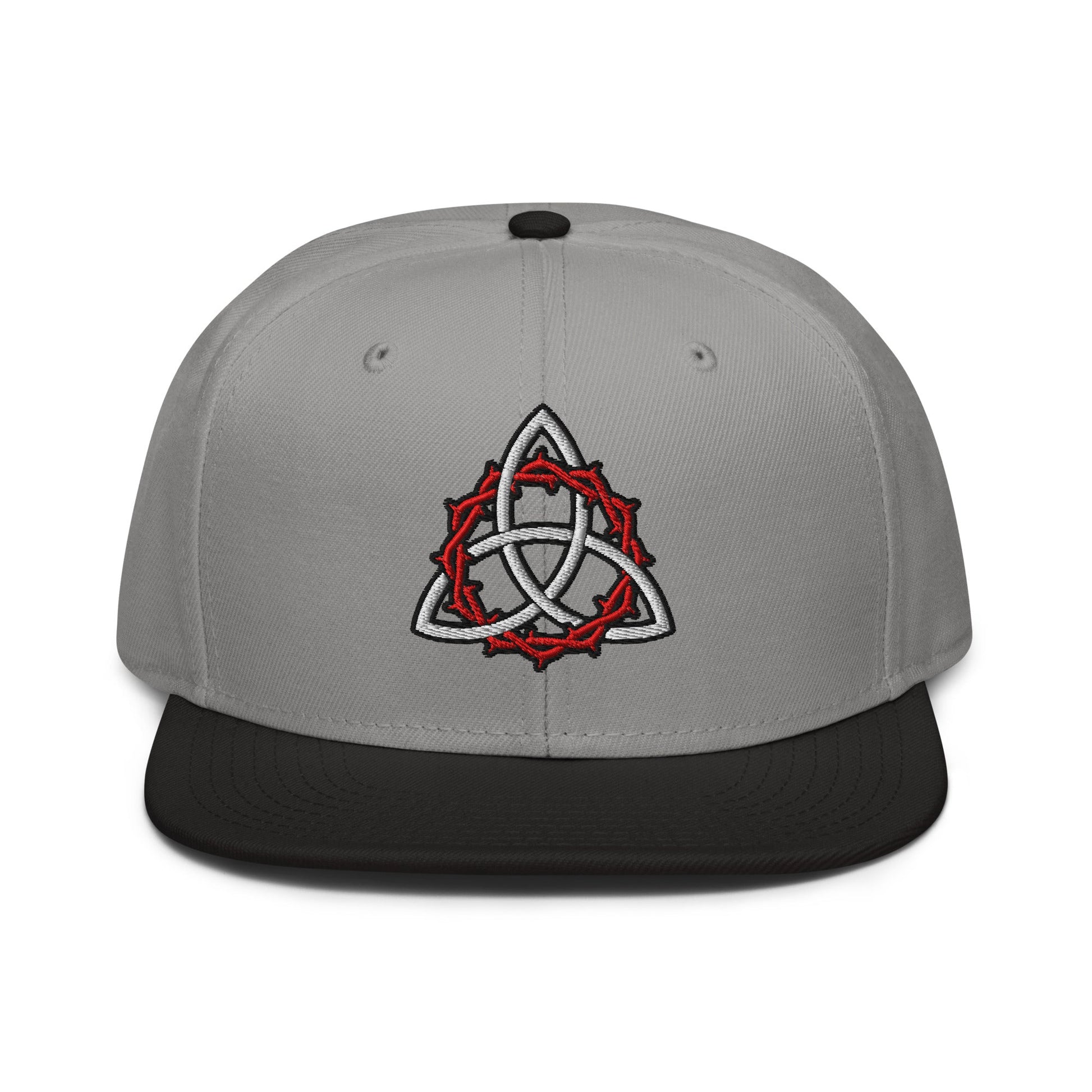 Celtic Trinity Knot Crown Of Thorns Flat Embroidery Snapback - Inken Image
