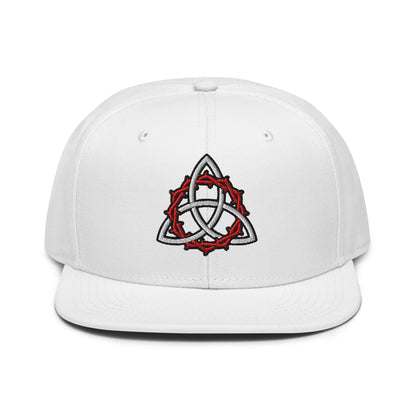 Celtic Trinity Knot Crown Of Thorns Flat Embroidery Snapback - Inken Image