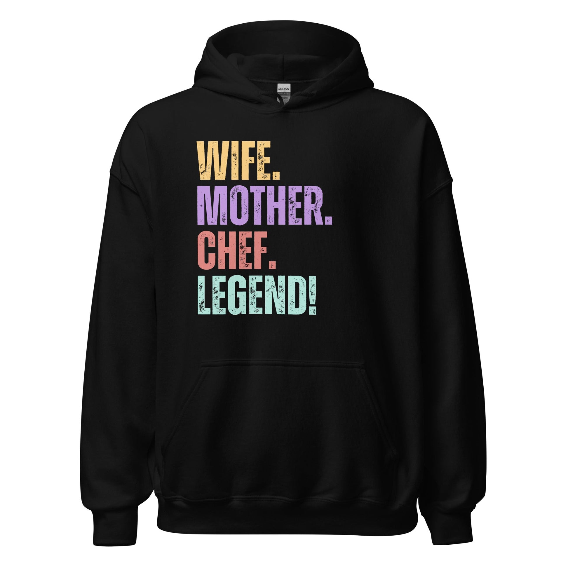 Chef Legend Wife Hoodie Fun Mom Cooking Sweatshirt - Inken Image