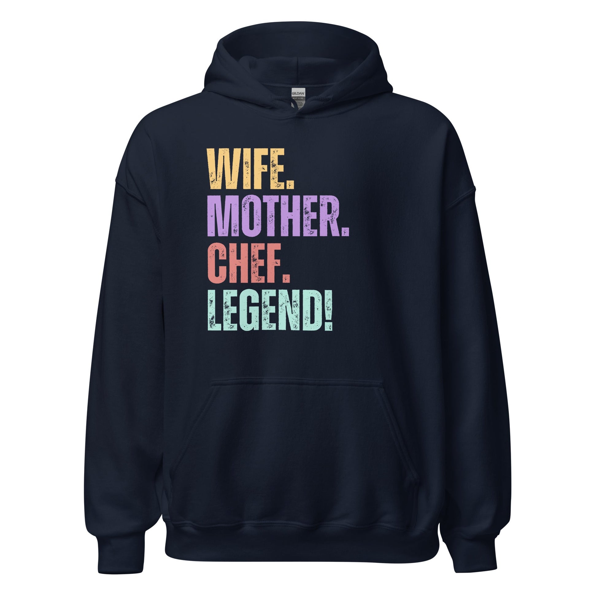 Chef Legend Wife Hoodie Fun Mom Cooking Sweatshirt - Inken Image