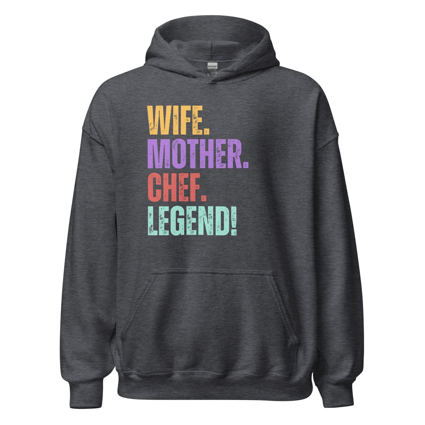 Chef Legend Wife Hoodie Fun Mom Cooking Sweatshirt - Inken Image