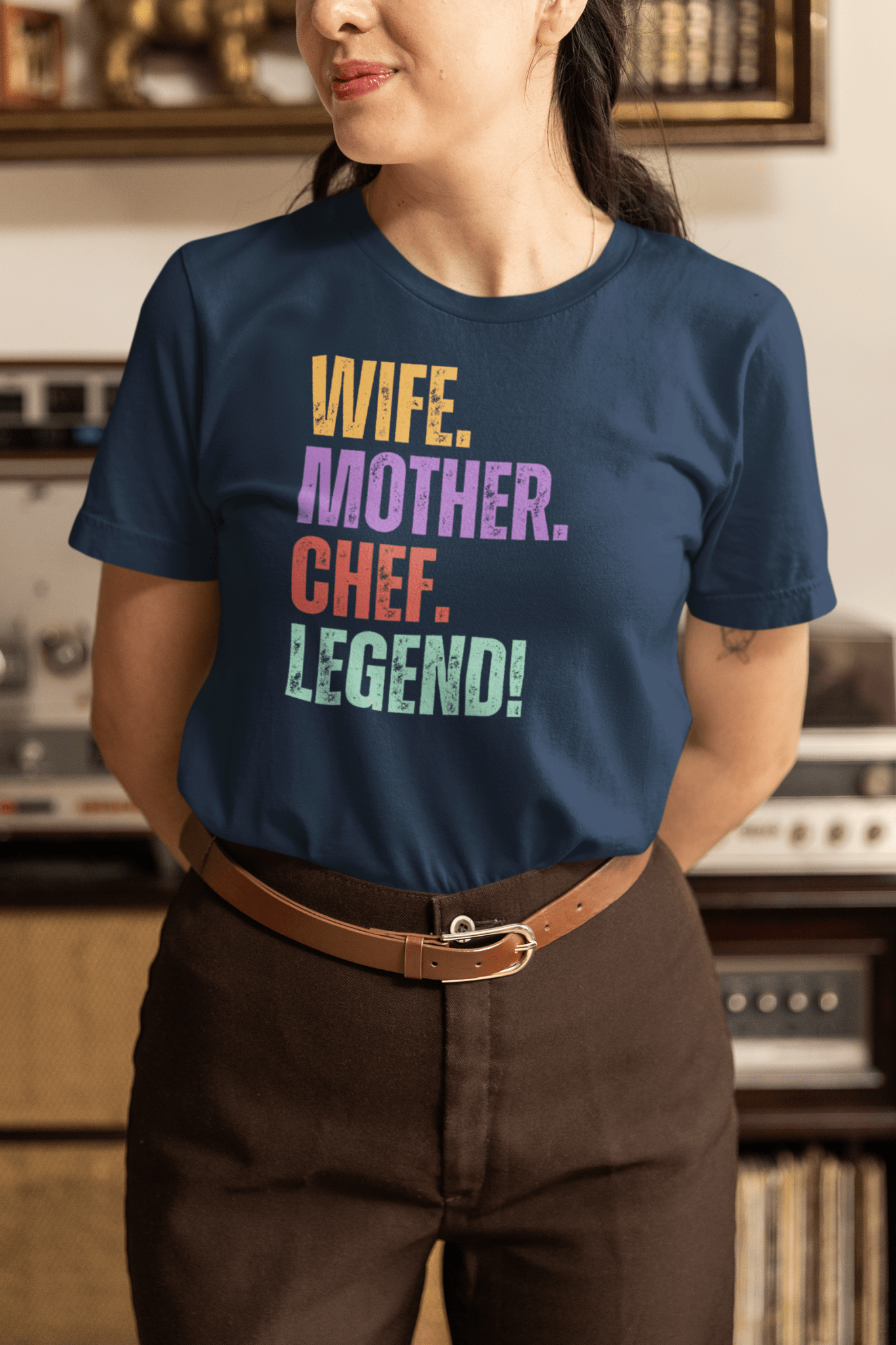 Chef Legend Wife Shirt Fun Mom Cooking Tee - Inken Image