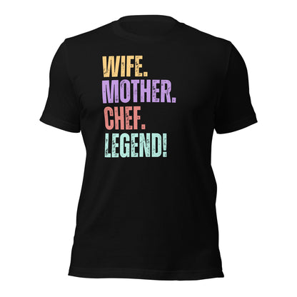 Chef Legend Wife Shirt Fun Mom Cooking Tee - Inken Image