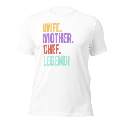 Chef Legend Wife Shirt Fun Mom Cooking Tee - Inken Image