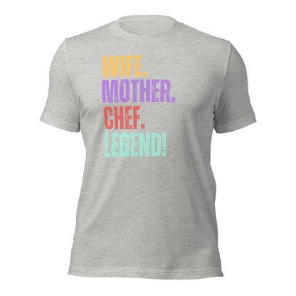 Chef Legend Wife Shirt Fun Mom Cooking Tee - Inken Image