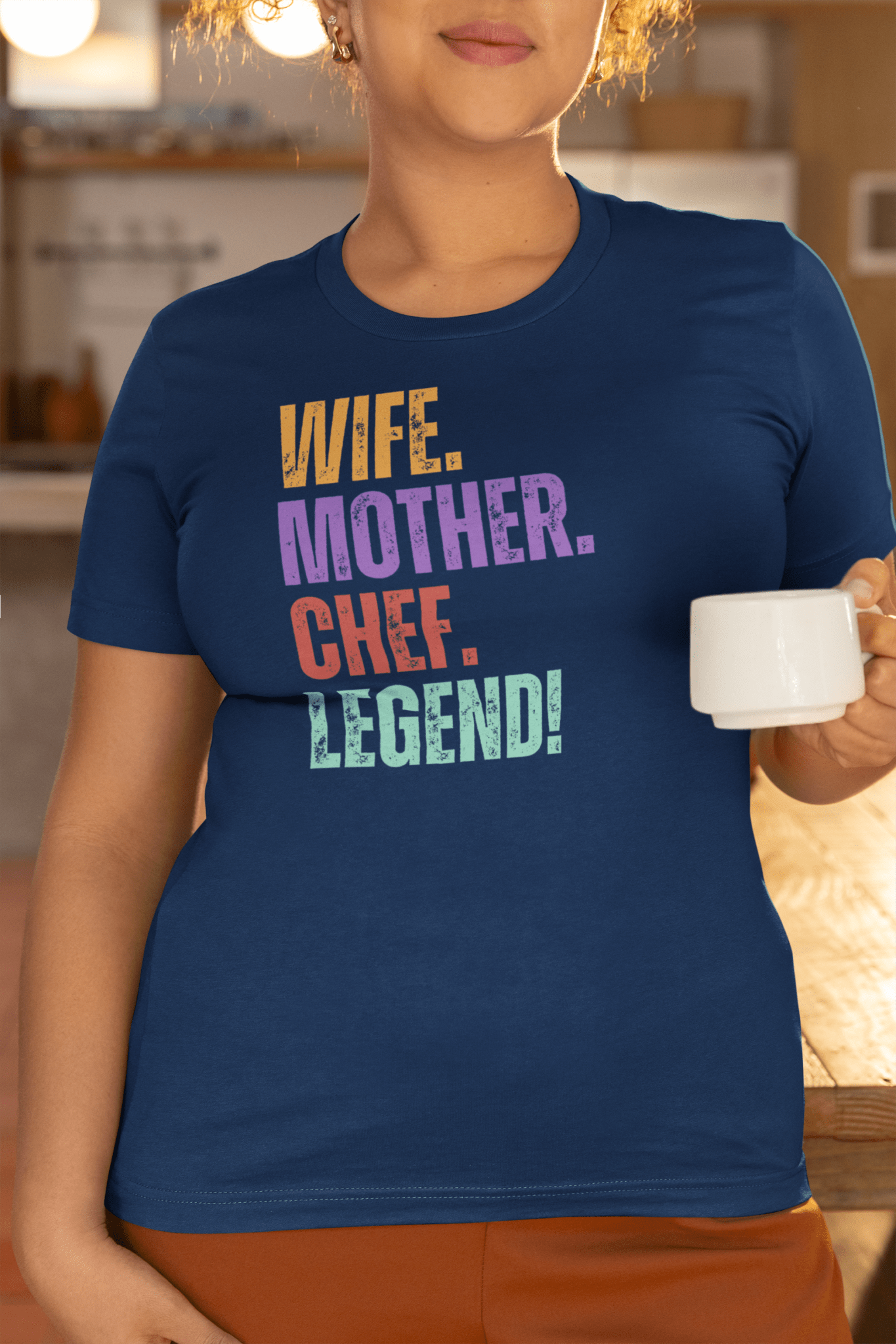 Chef Legend Wife Shirt Fun Mom Cooking Tee - Inken Image
