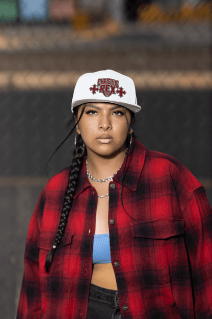 Christus Rex Flat Stitch Snapback - Inken Image