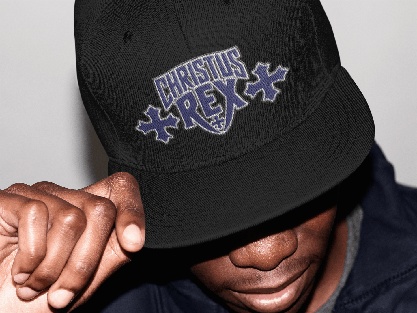 Christus Rex Flat Stitch Snapback - Inken Image