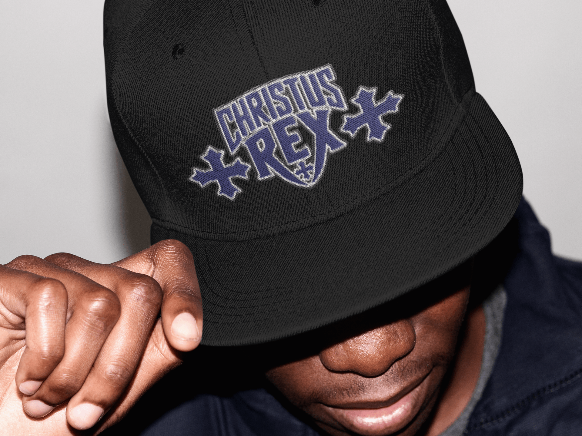 Christus Rex Flat Stitch Snapback - Inken Image