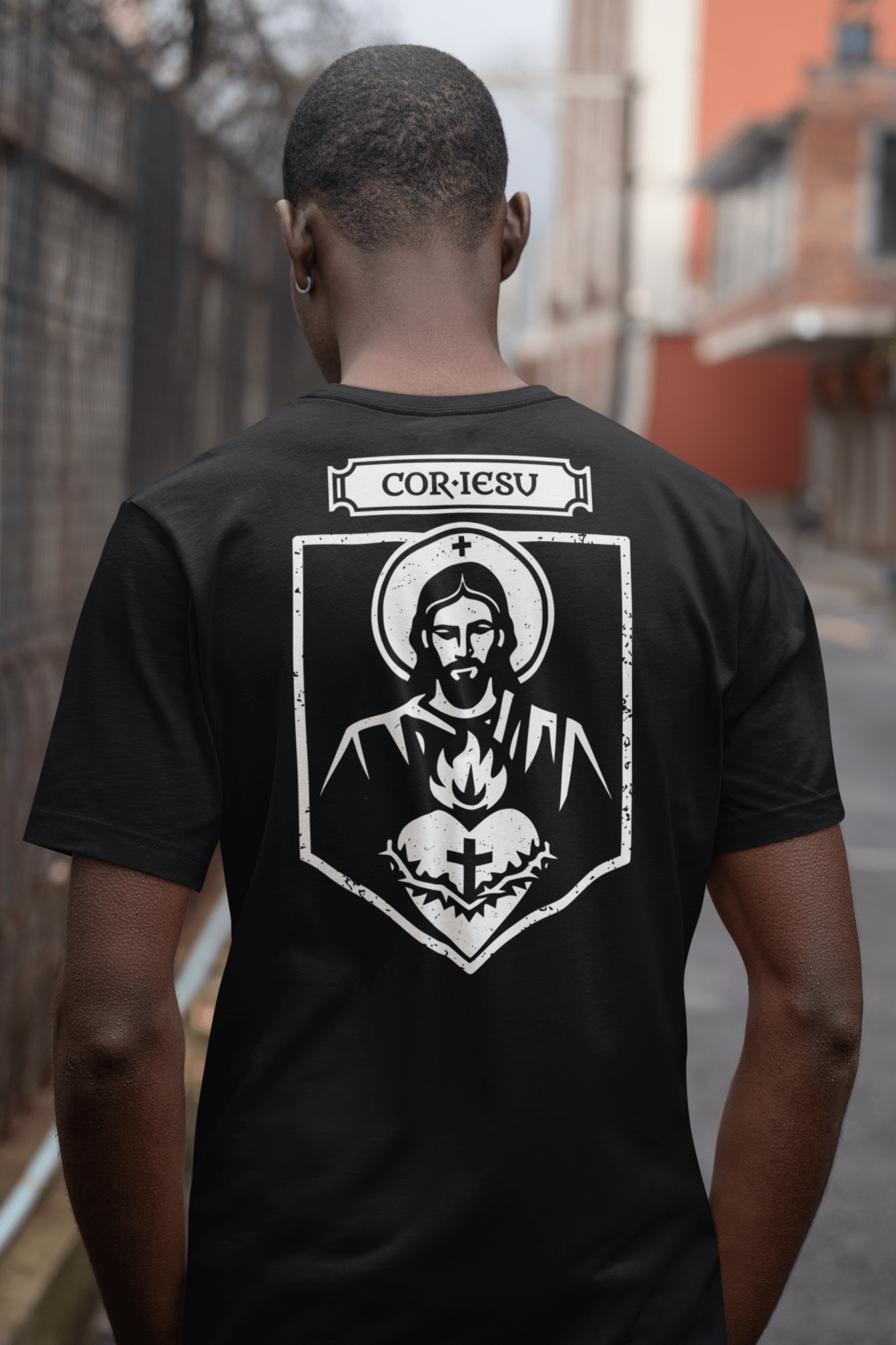 Cor Iesu, Sacred Heart of Christ Icon Graphic T-Shirt - Inken Image