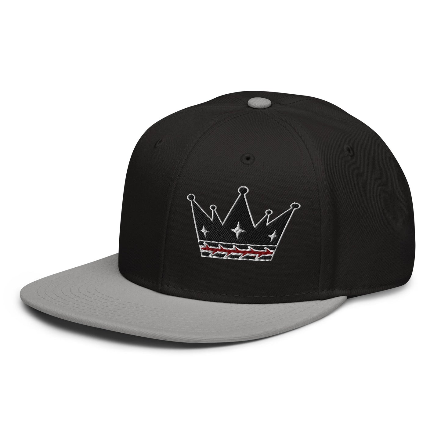 Crown Of Thorns Flat Embroidered Snapback - Inken Image