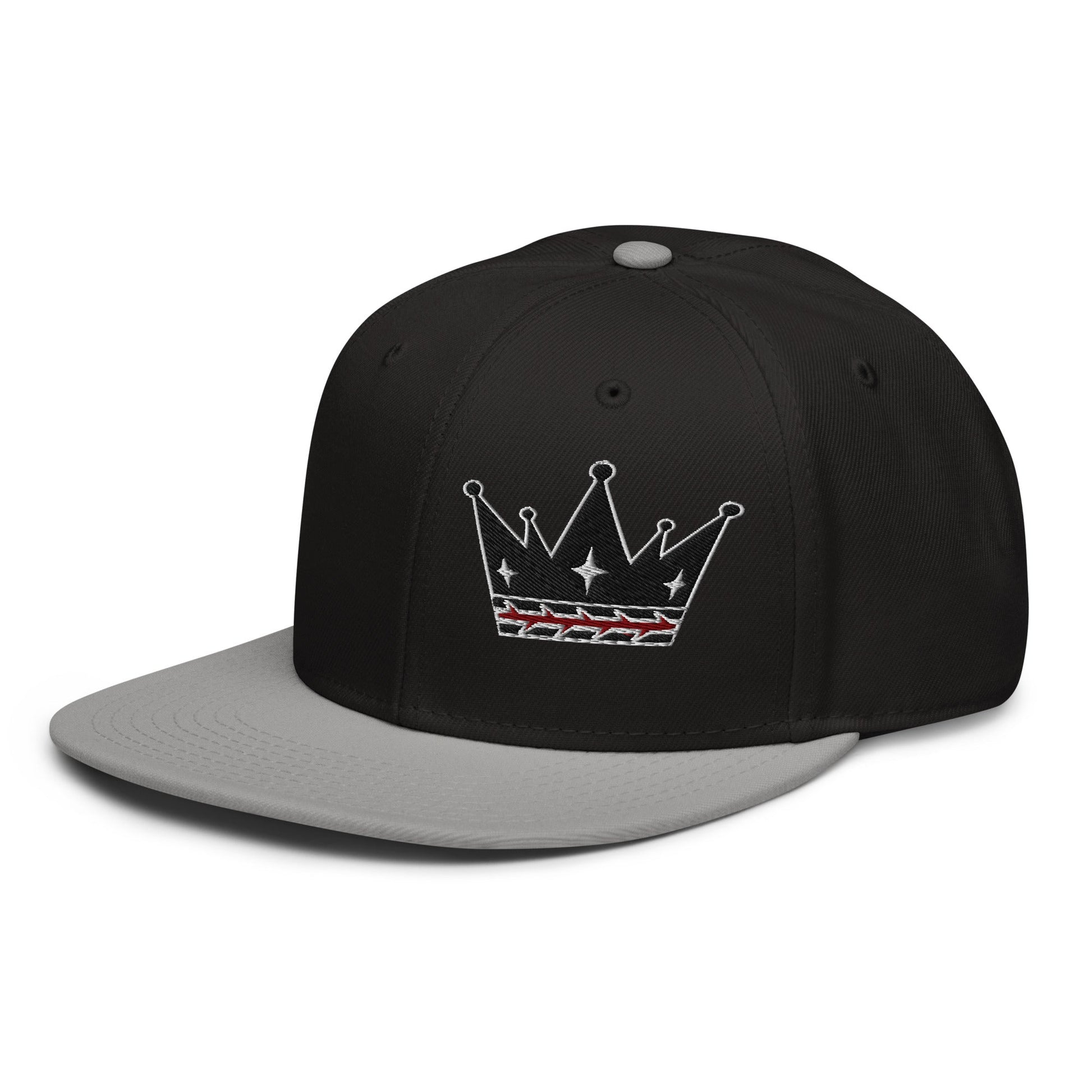 Crown Of Thorns Flat Embroidered Snapback - Inken Image