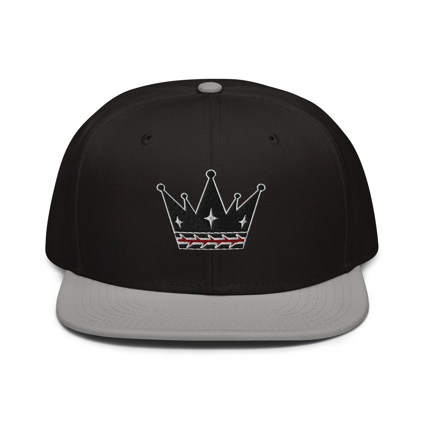 Crown Of Thorns Flat Embroidered Snapback - Inken Image
