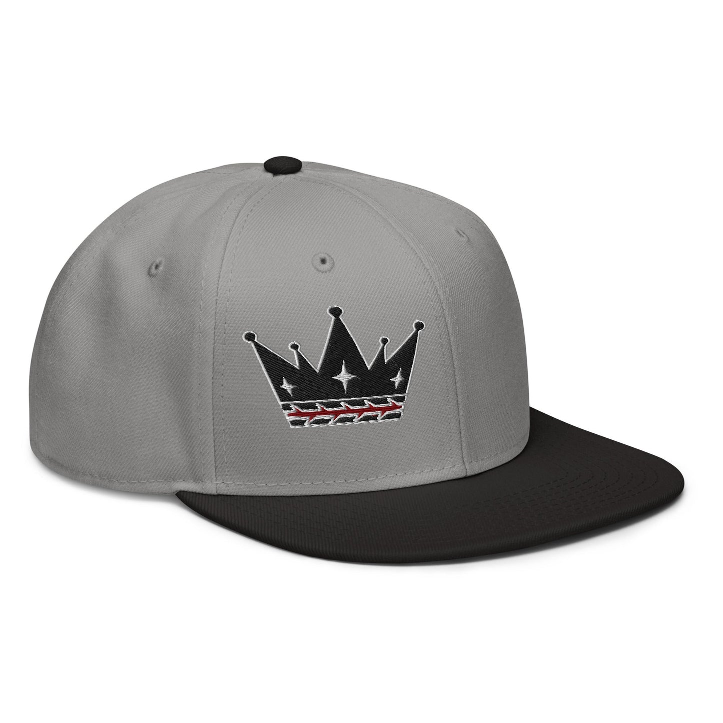Crown Of Thorns Flat Embroidered Snapback - Inken Image