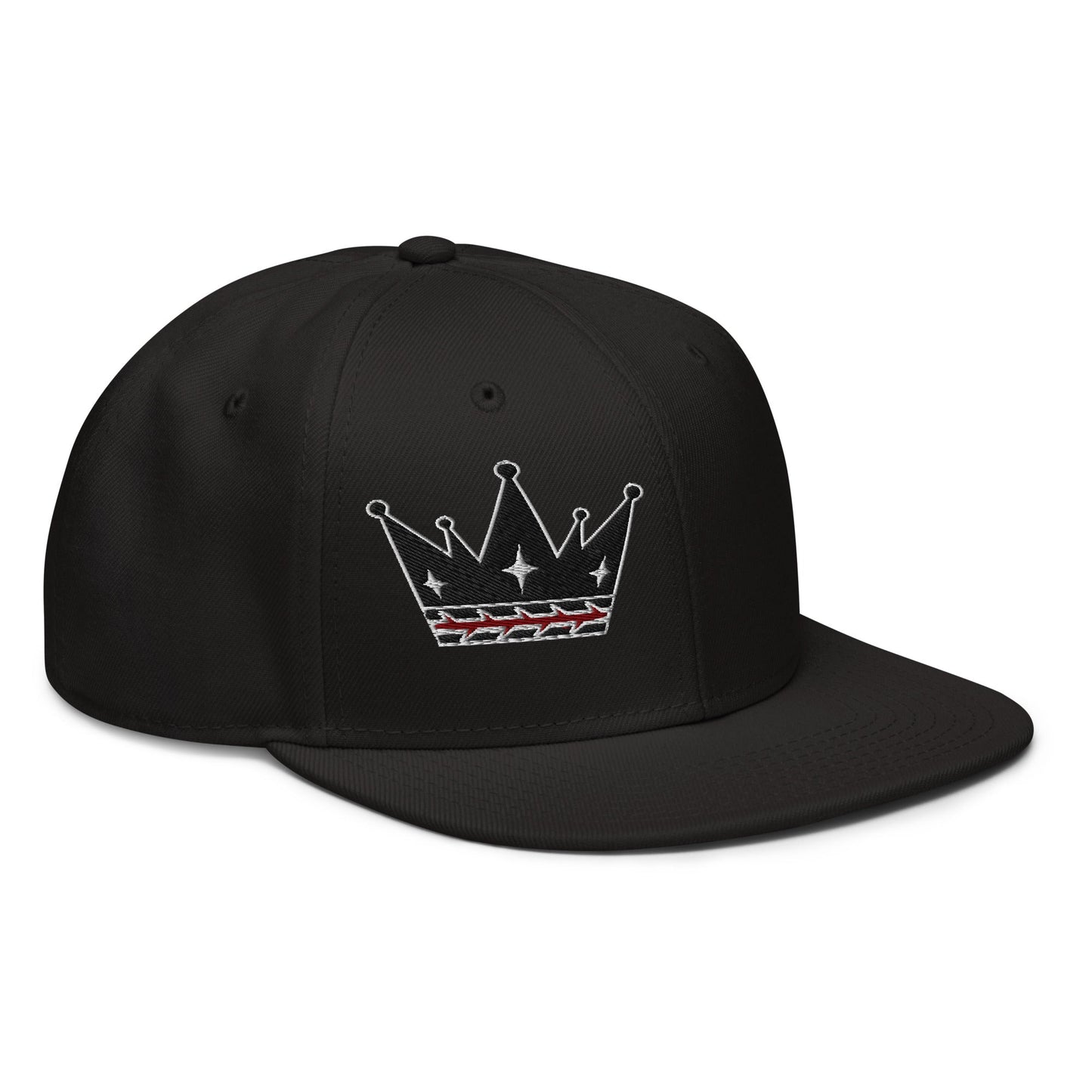 Crown Of Thorns Flat Embroidered Snapback - Inken Image