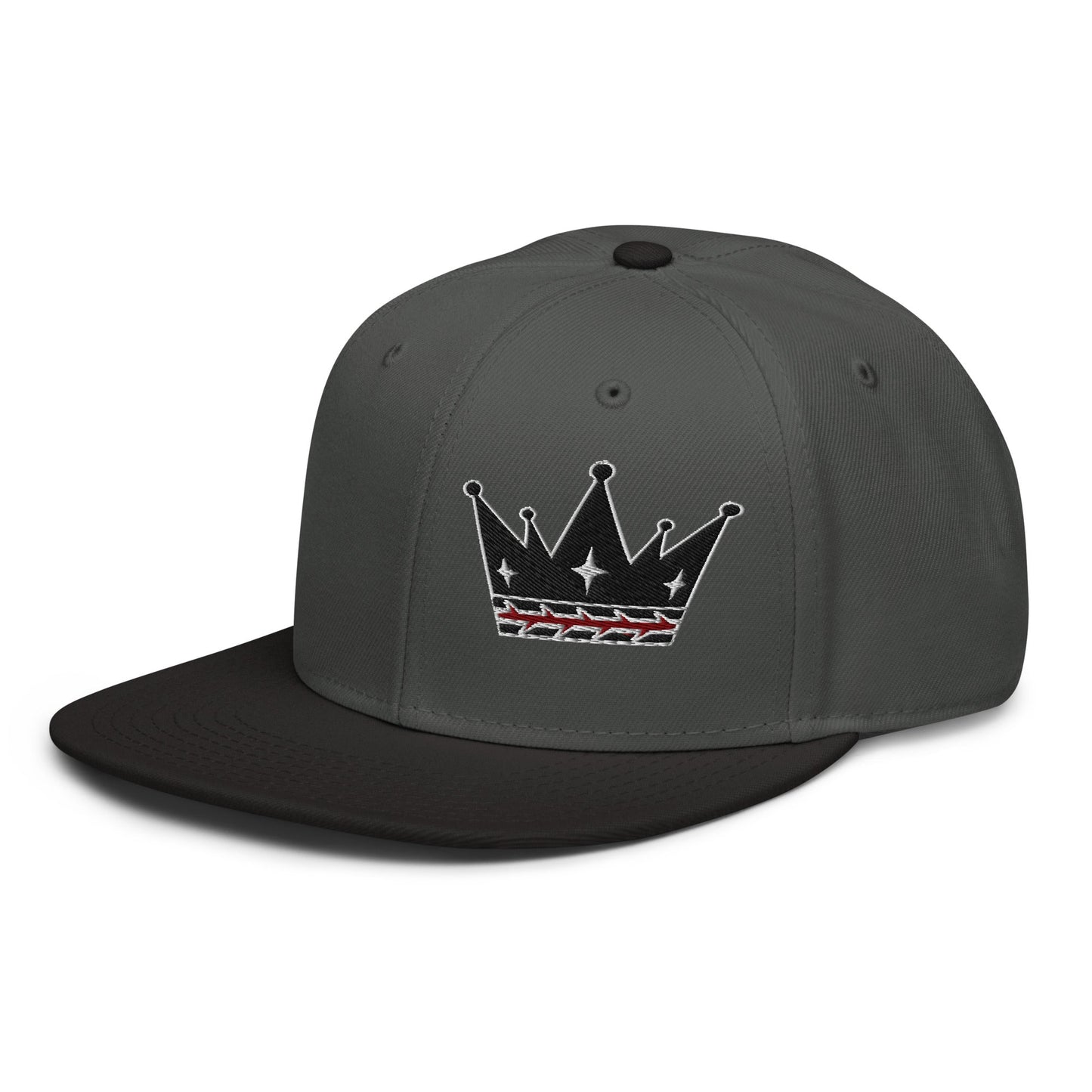 Crown Of Thorns Flat Embroidered Snapback - Inken Image