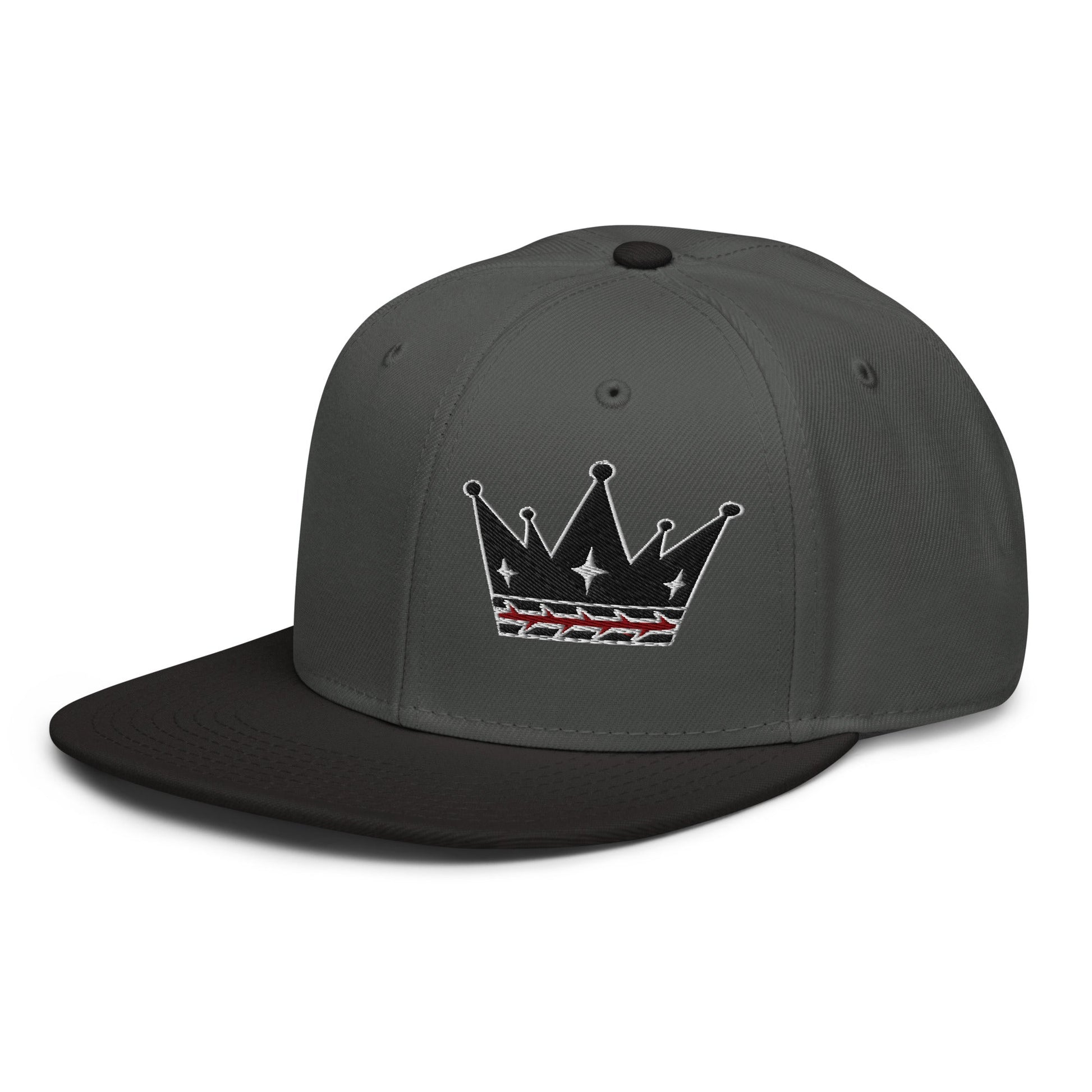 Crown Of Thorns Flat Embroidered Snapback - Inken Image