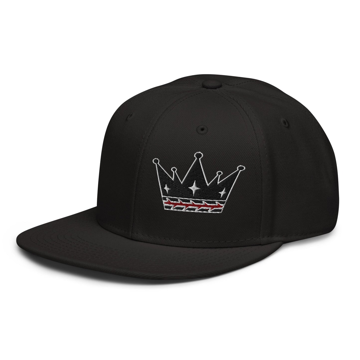 Crown Of Thorns Flat Embroidered Snapback - Inken Image