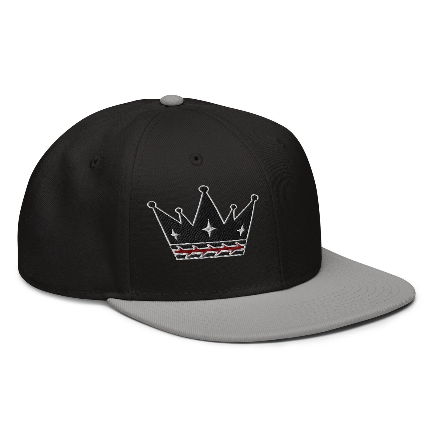 Crown Of Thorns Flat Embroidered Snapback - Inken Image