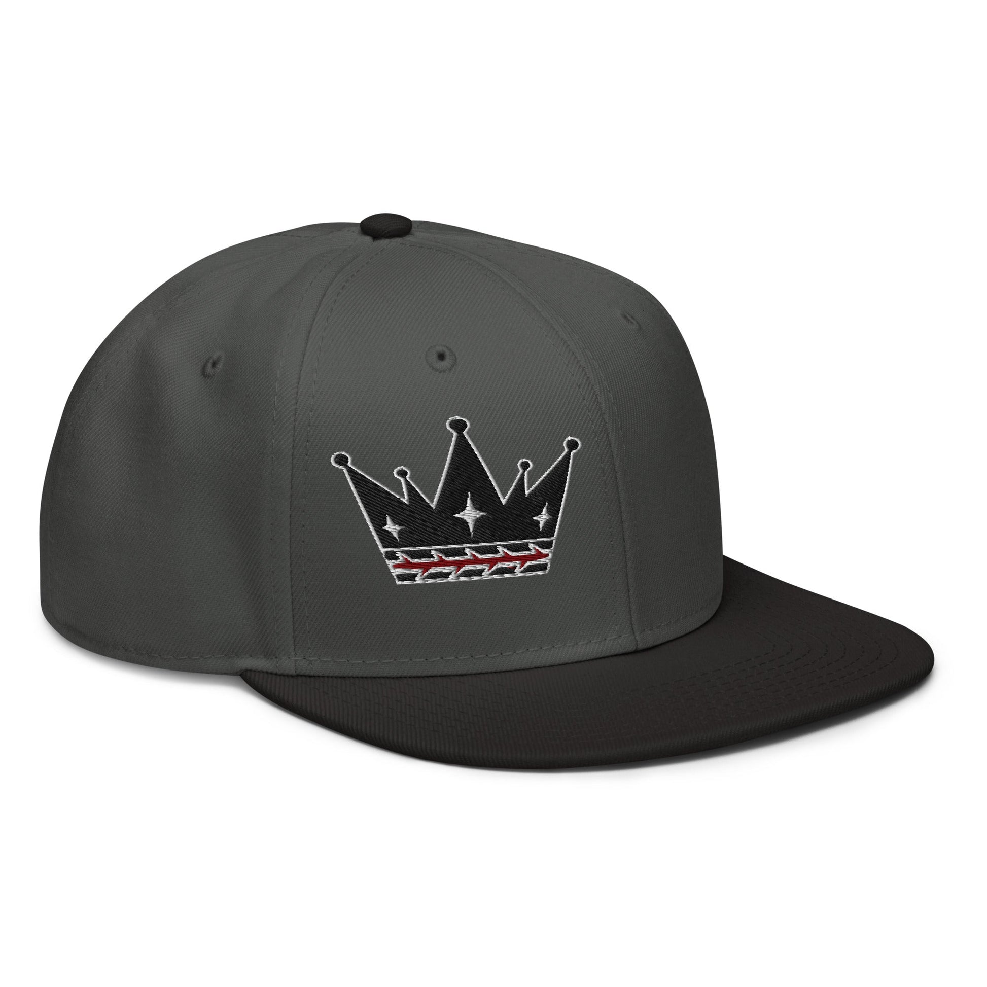 Crown Of Thorns Flat Embroidered Snapback - Inken Image