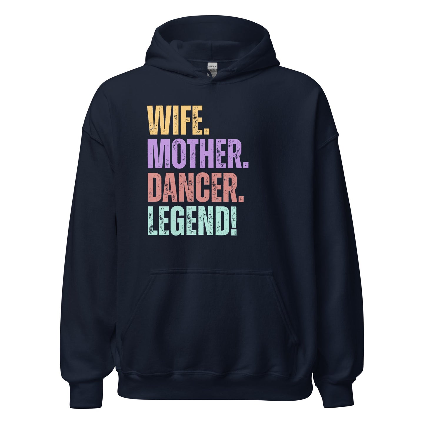Dancer Mom Hoodie Colorful Retro Wife Sweatshirt - Inken Image