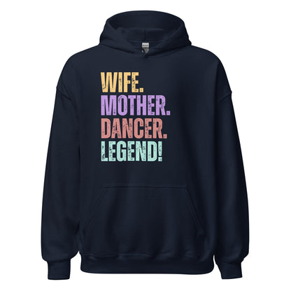 Dancer Mom Hoodie Colorful Retro Wife Sweatshirt - Inken Image