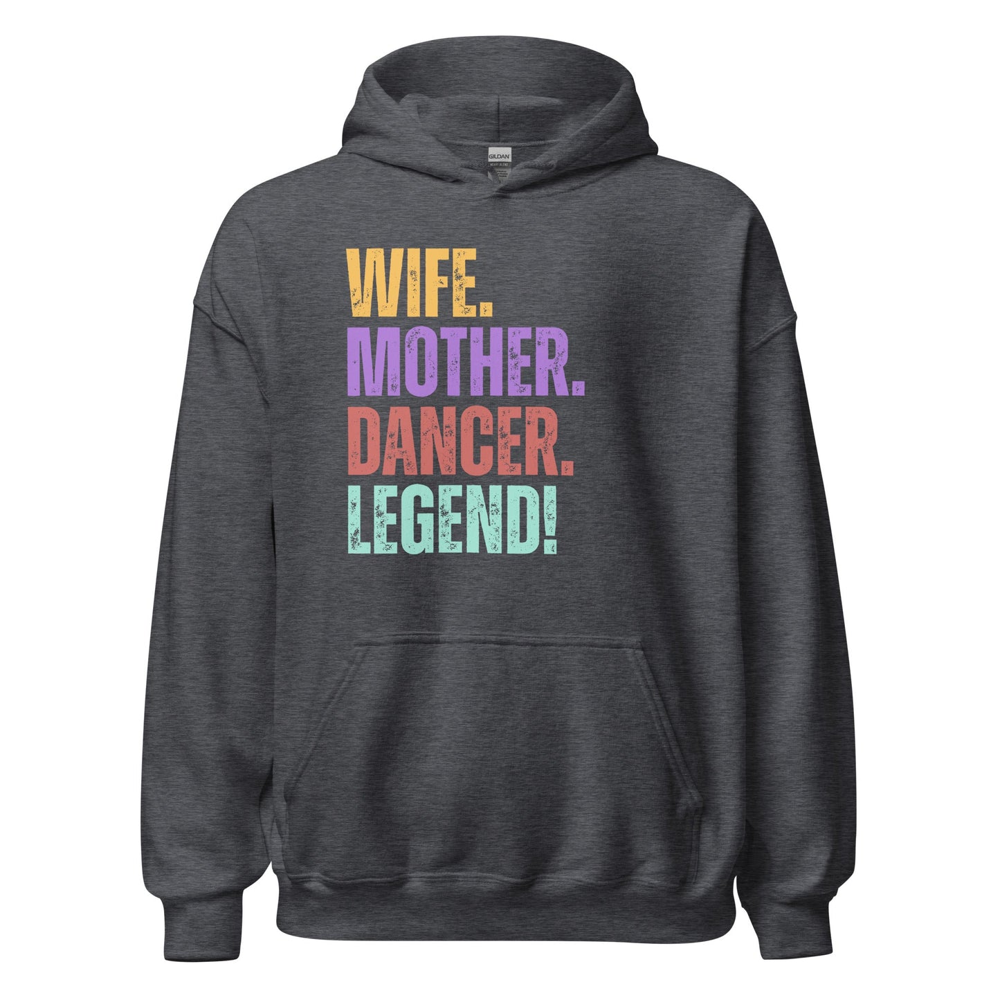 Dancer Mom Hoodie Colorful Retro Wife Sweatshirt - Inken Image