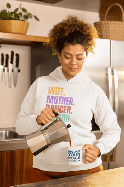 Dancer Mom Hoodie Colorful Retro Wife Sweatshirt - Inken Image