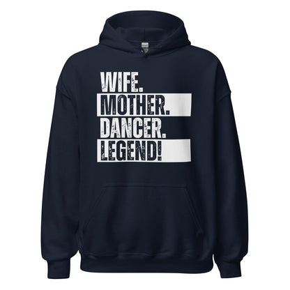 Dancer Mom Sweatshirt Minimal Black White Wife Hoodie - Inken Image