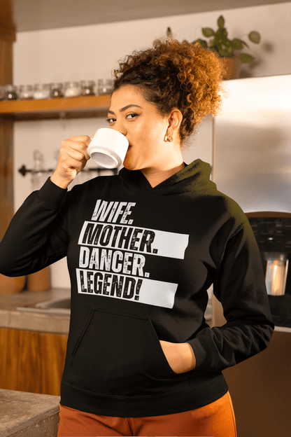 Dancer Mom Sweatshirt Minimal Black White Wife Hoodie - Inken Image