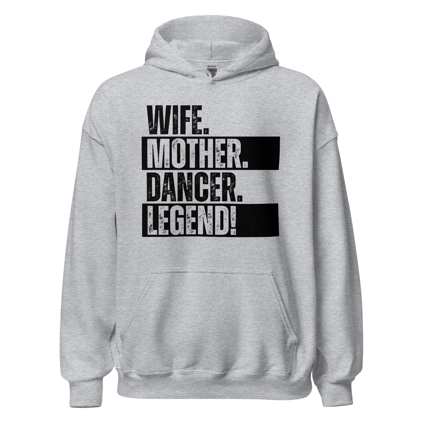 Dancer Mom Sweatshirt Minimal Black White Wife Hoodie - Inken Image