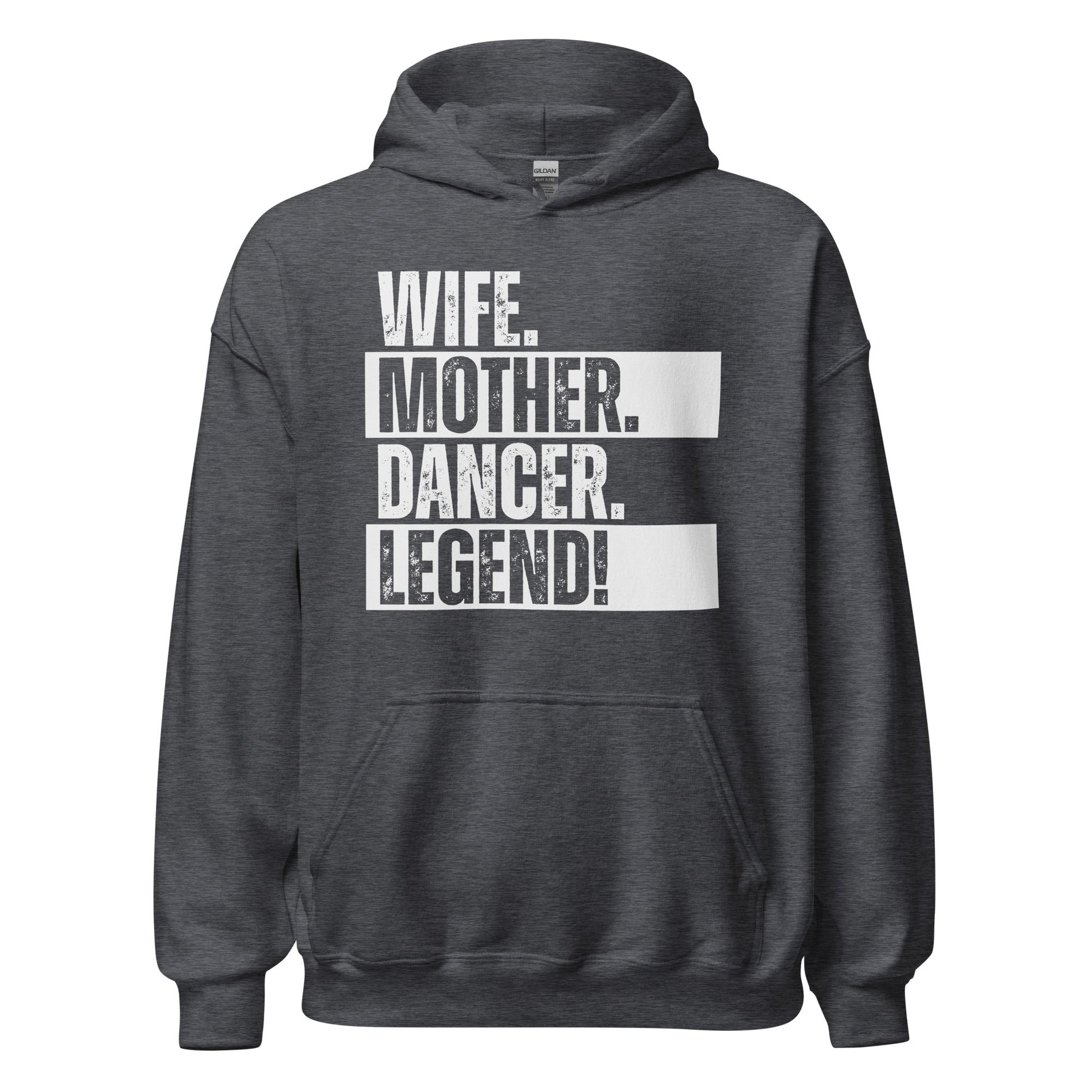 Dancer Mom Sweatshirt Minimal Black White Wife Hoodie - Inken Image