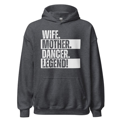 Dancer Mom Sweatshirt Minimal Black White Wife Hoodie - Inken Image
