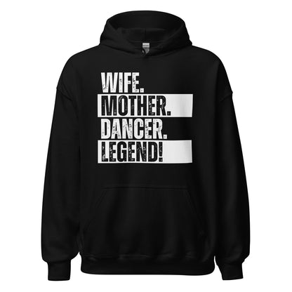 Dancer Mom Sweatshirt Minimal Black White Wife Hoodie - Inken Image