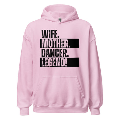Dancer Mom Sweatshirt Minimal Black White Wife Hoodie - Inken Image